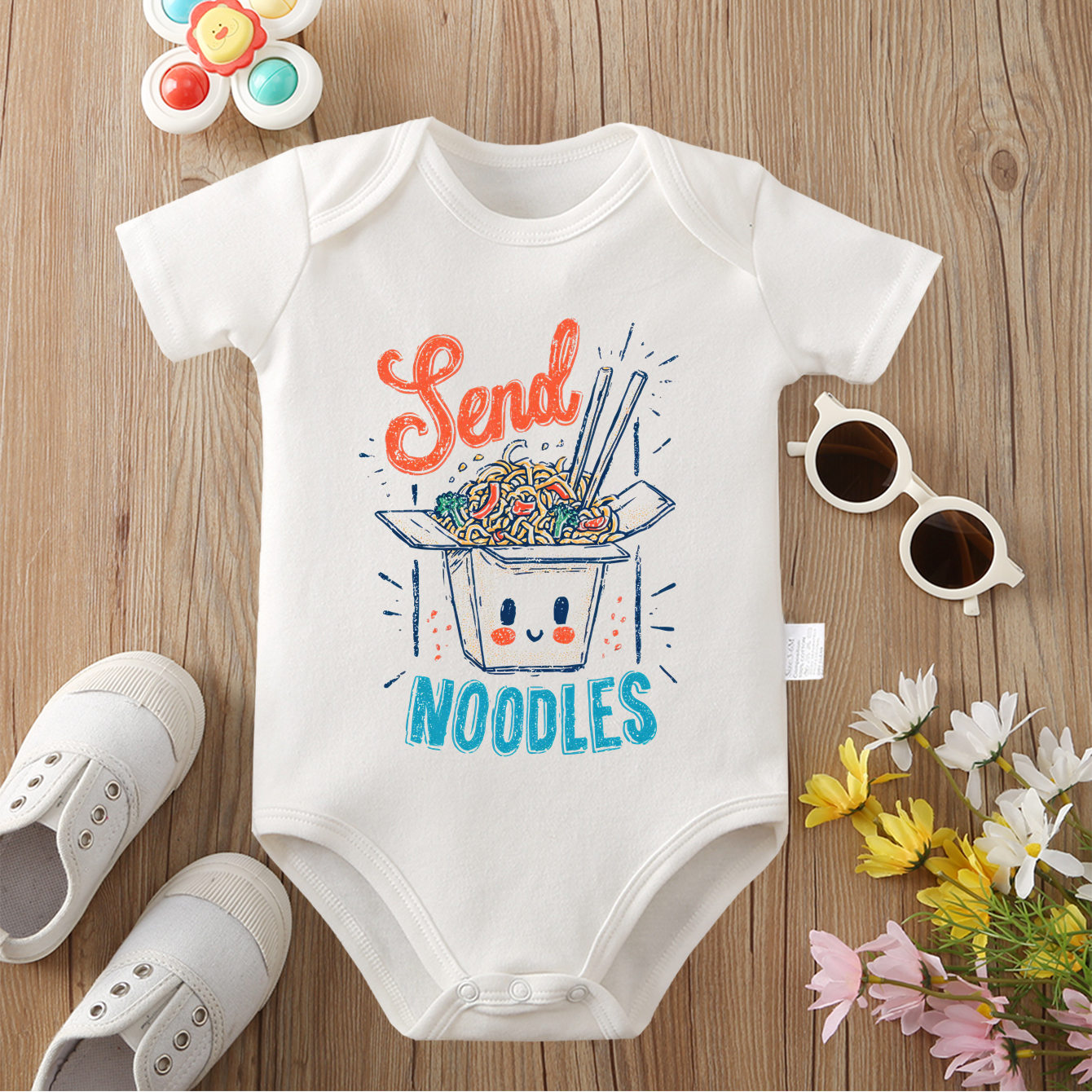 Baby Food Intake - Body niemowlęce 100% bawełna, letnie, z