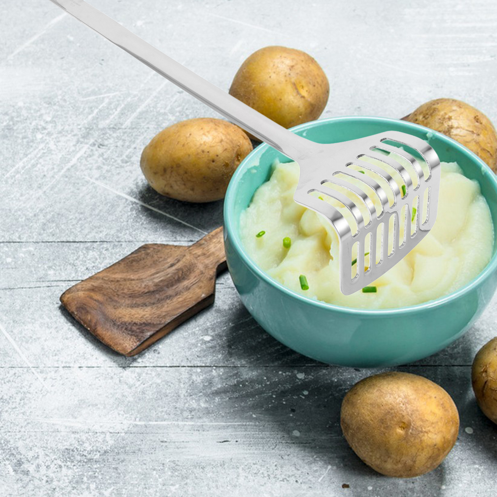Baby Food With Avocado - Wytrzymała praska do ziemniaków ze stali