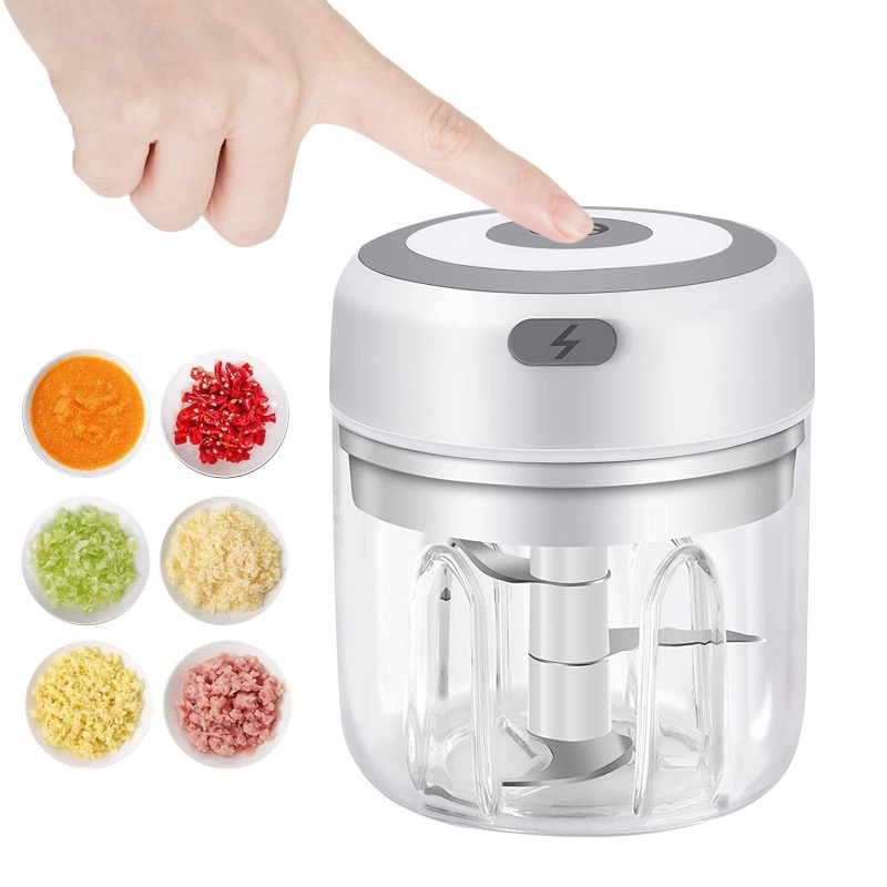 Baby Food With Meat - Elektryczny rozdrabniacz do czosnku 250 ml,
