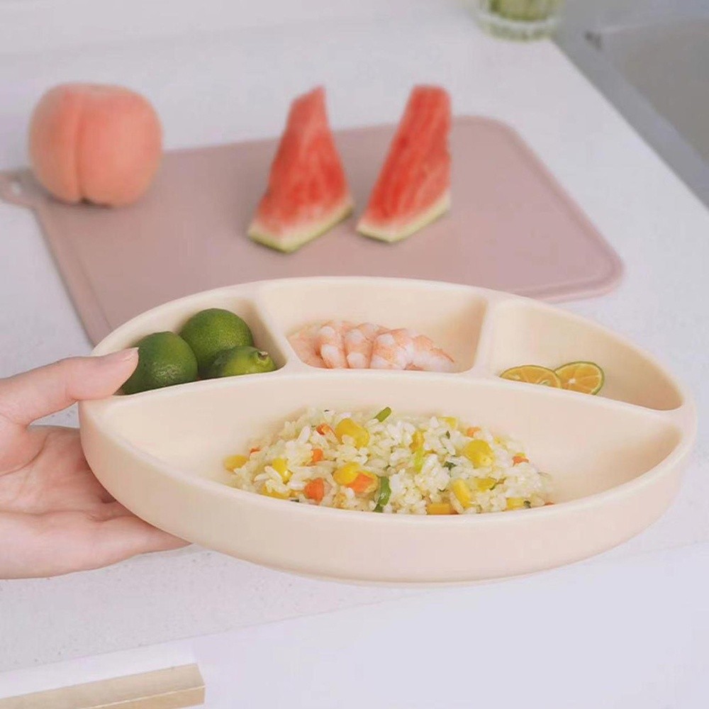 Plate Suction Toddler - Antypoślizgowy silikonowy talerz z przegródkami, bez