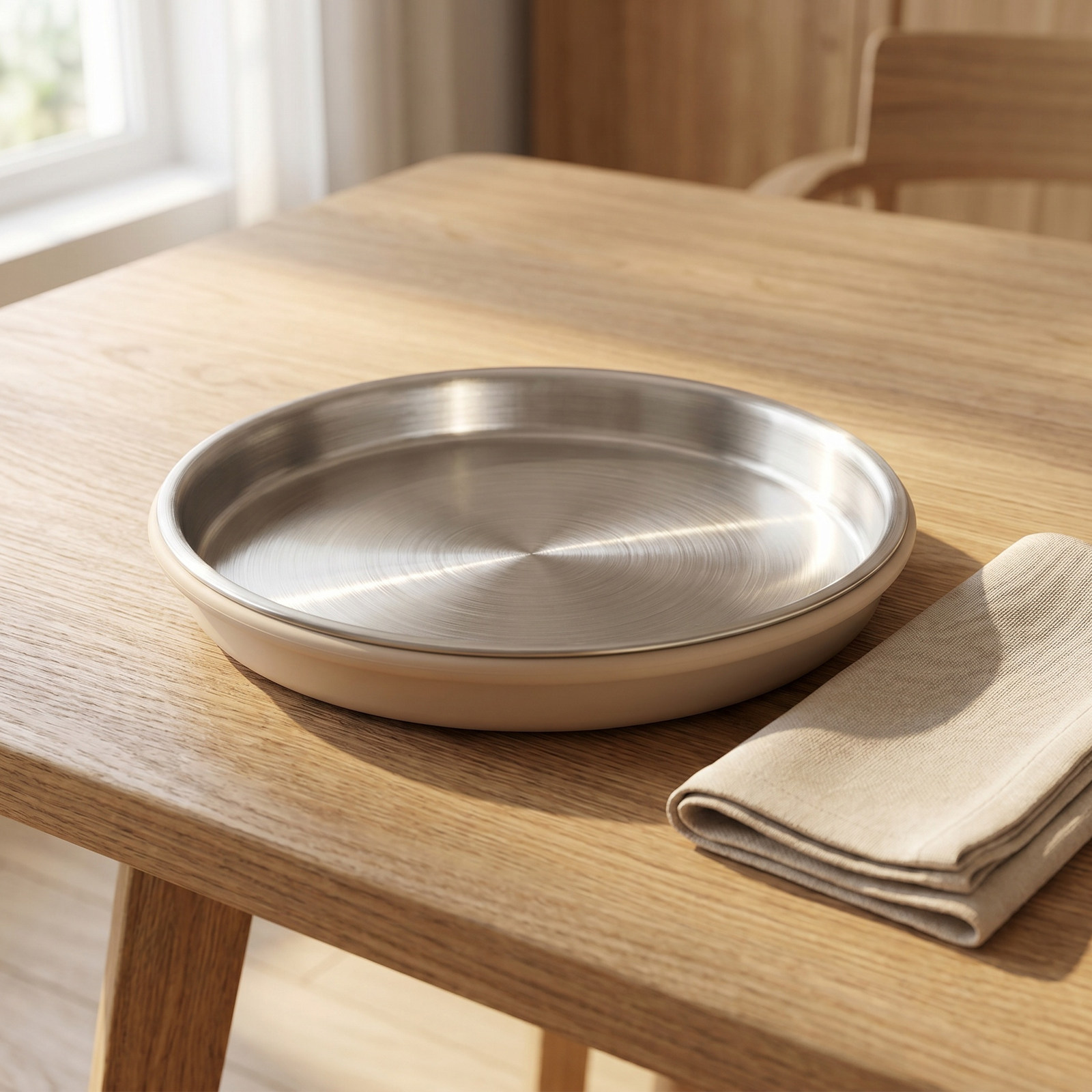 Plate Suction Toddler - Talerzyki dla maluchów ze stali nierdzewnej,