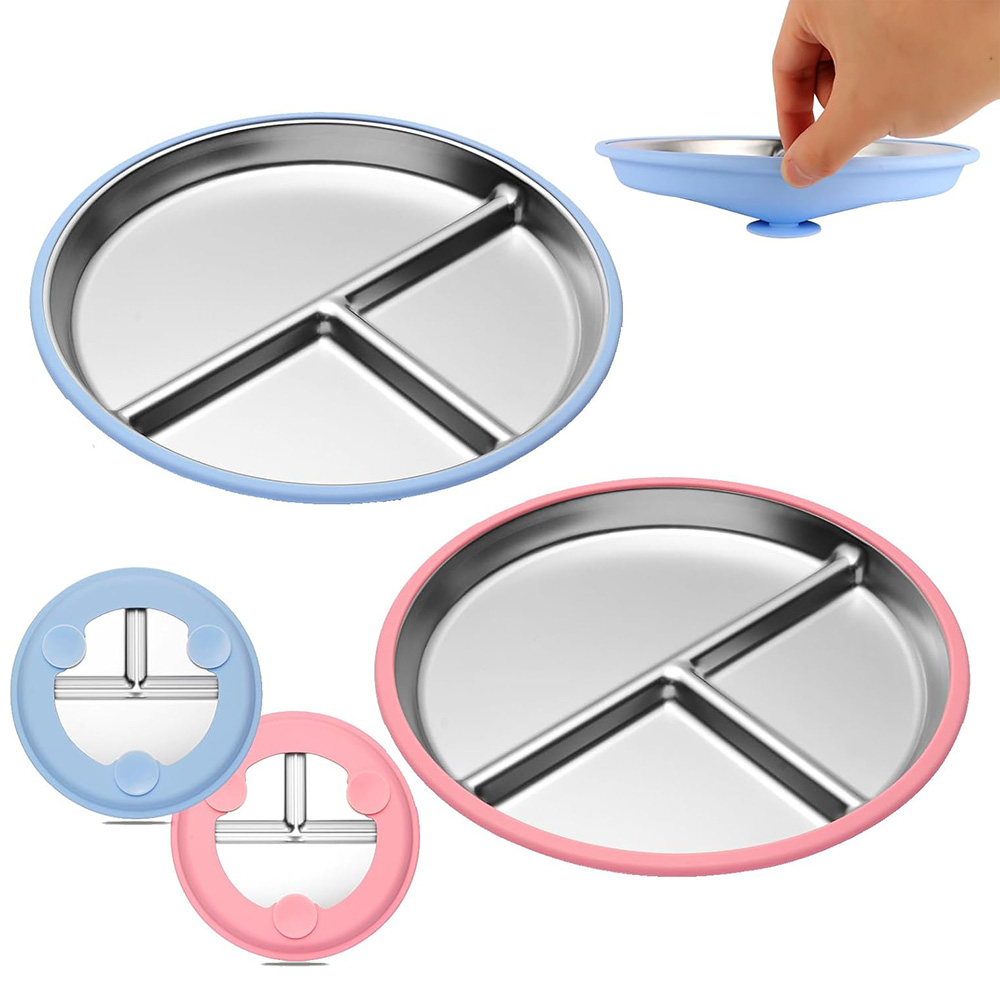 Plate Suction Toddler - Talerz dla malucha ze stali nierdzewnej