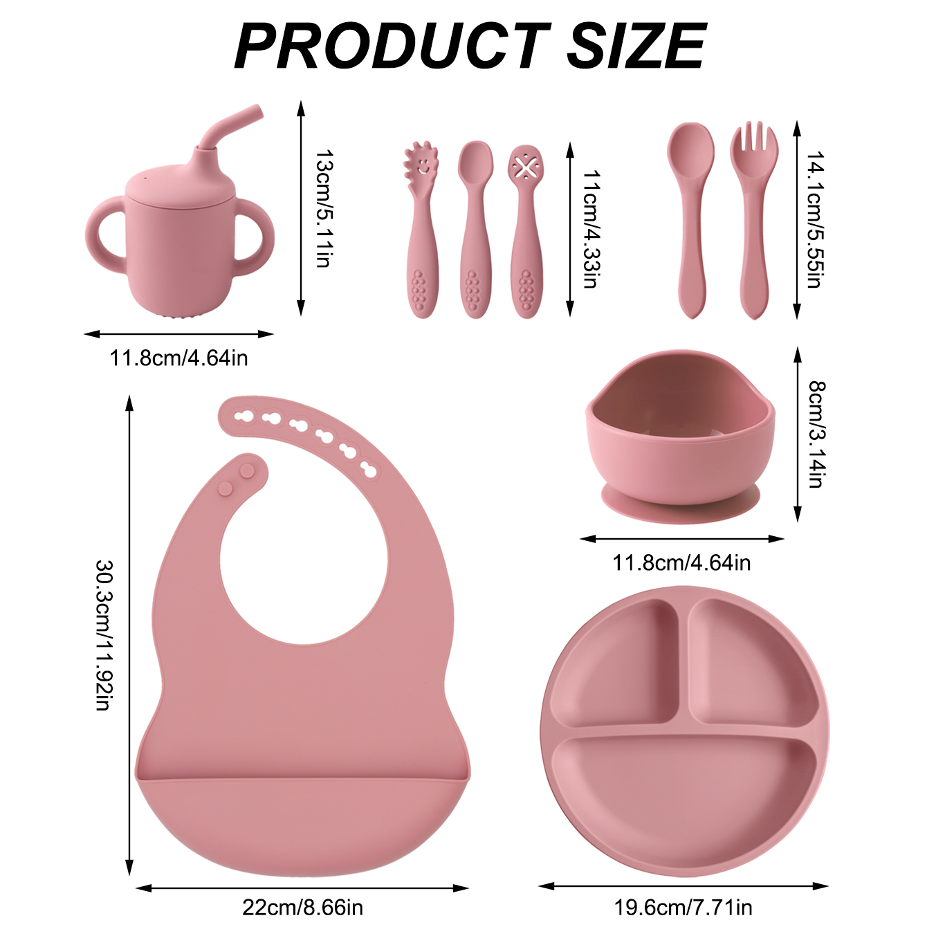 9-częściowy silikonowy zestaw  – Plate Suction Toddler recenzja i cena
