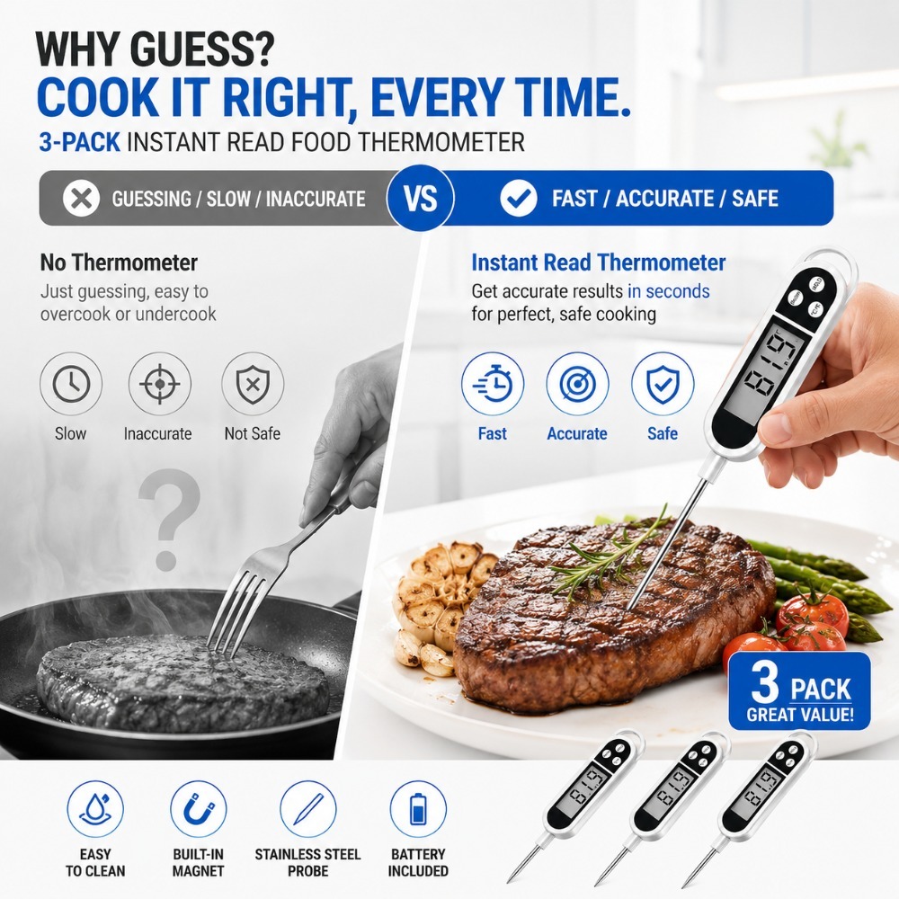 Cyfrowy termometr z sondą, sze – Baby Food With Meat recenzja i cena