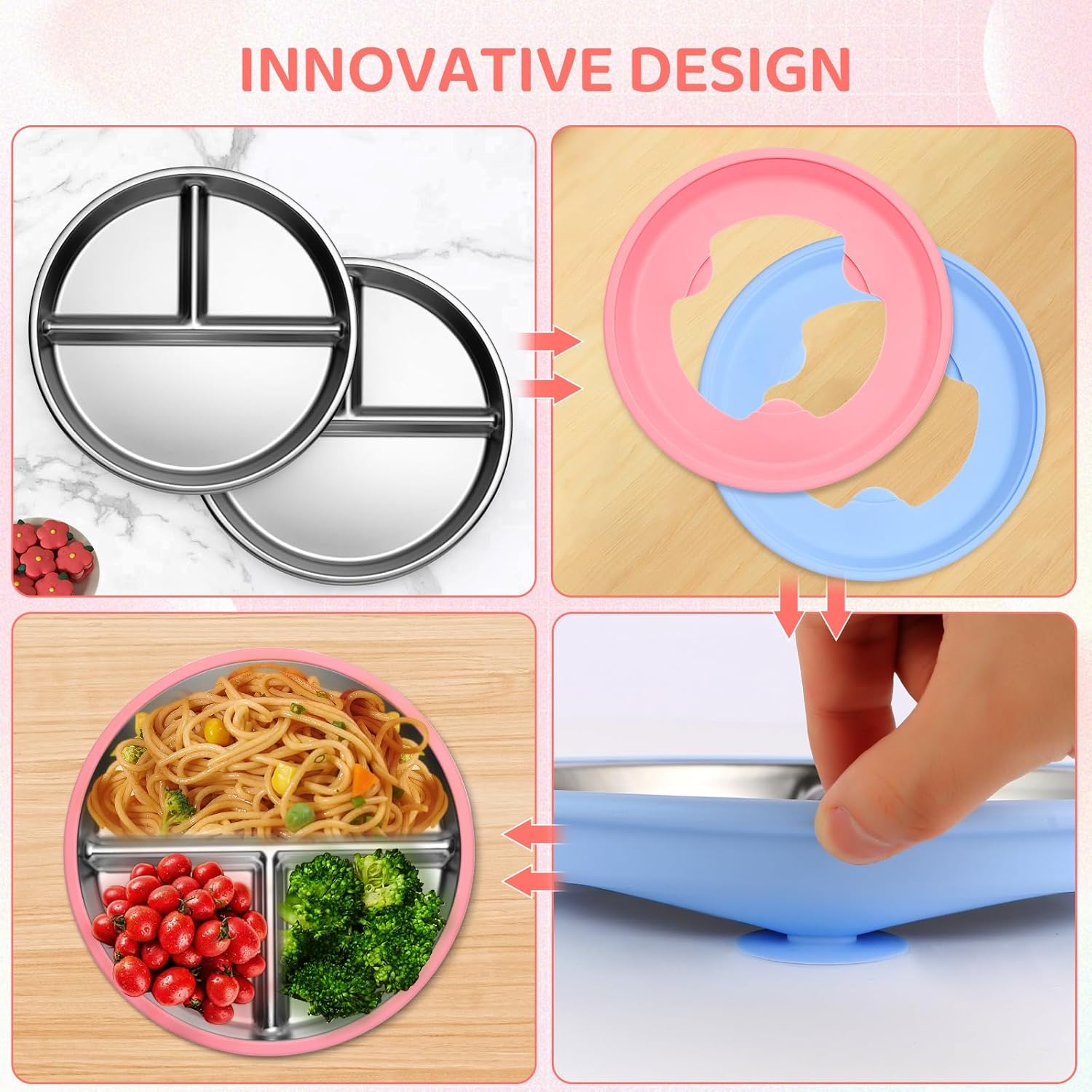 Talerz dla malucha ze stali ni – Plate Suction Toddler recenzja i cena