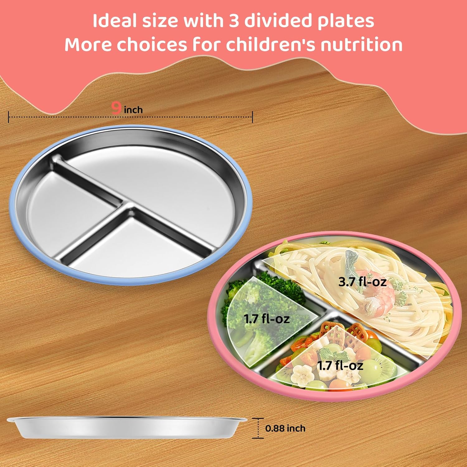 Talerz dla malucha ze stali ni – Plate Suction Toddler recenzja i cena