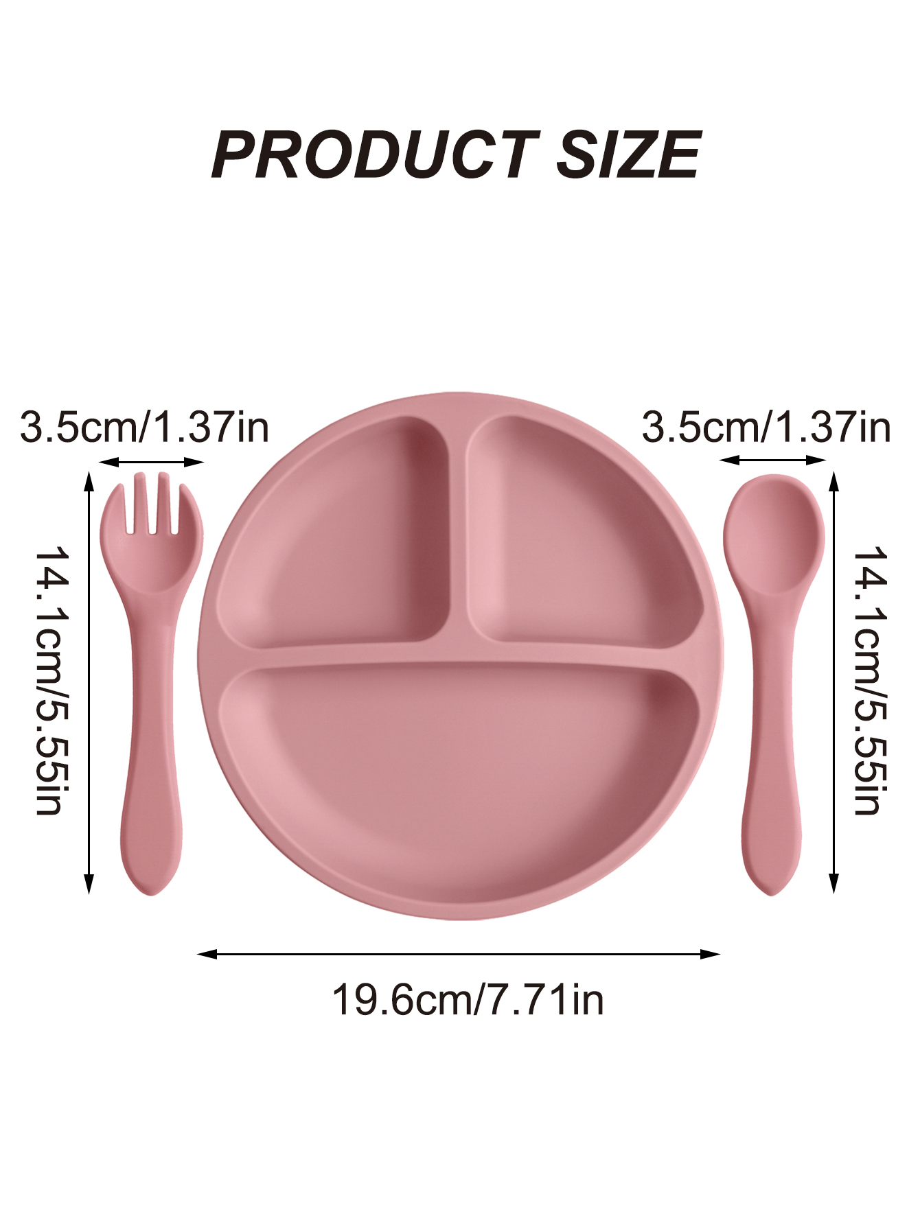 3-częściowy silikonowy zestaw  – Plate Suction Toddler recenzja i cena