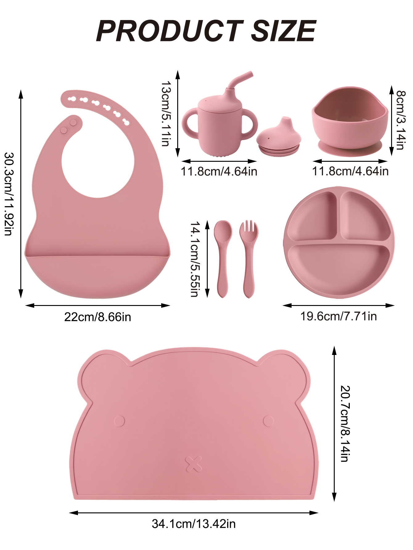 7-częściowy silikonowy zestaw  – Plate Suction Toddler recenzja i cena